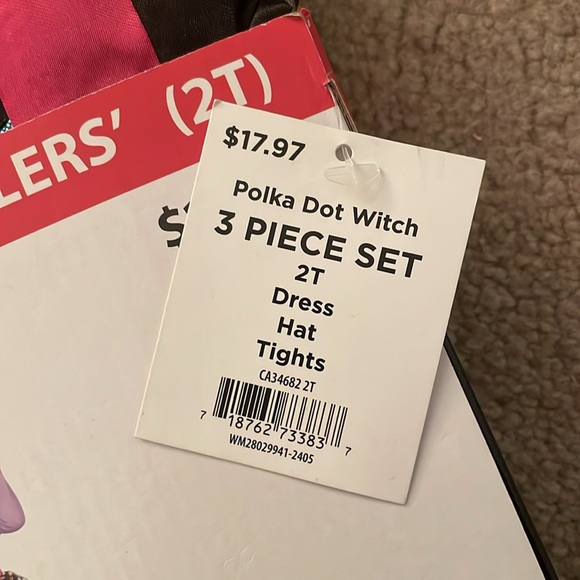 Way To Celebrate! Polka Dot Witch Three Piece Set - Size 2T - Picture 4 of 6
